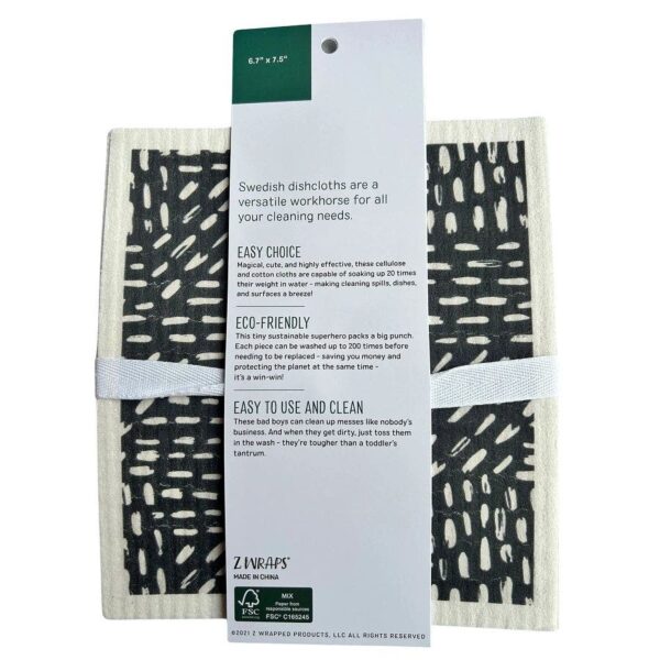 z wraps 2 pack swedish dish cloths (rhys & deryn)