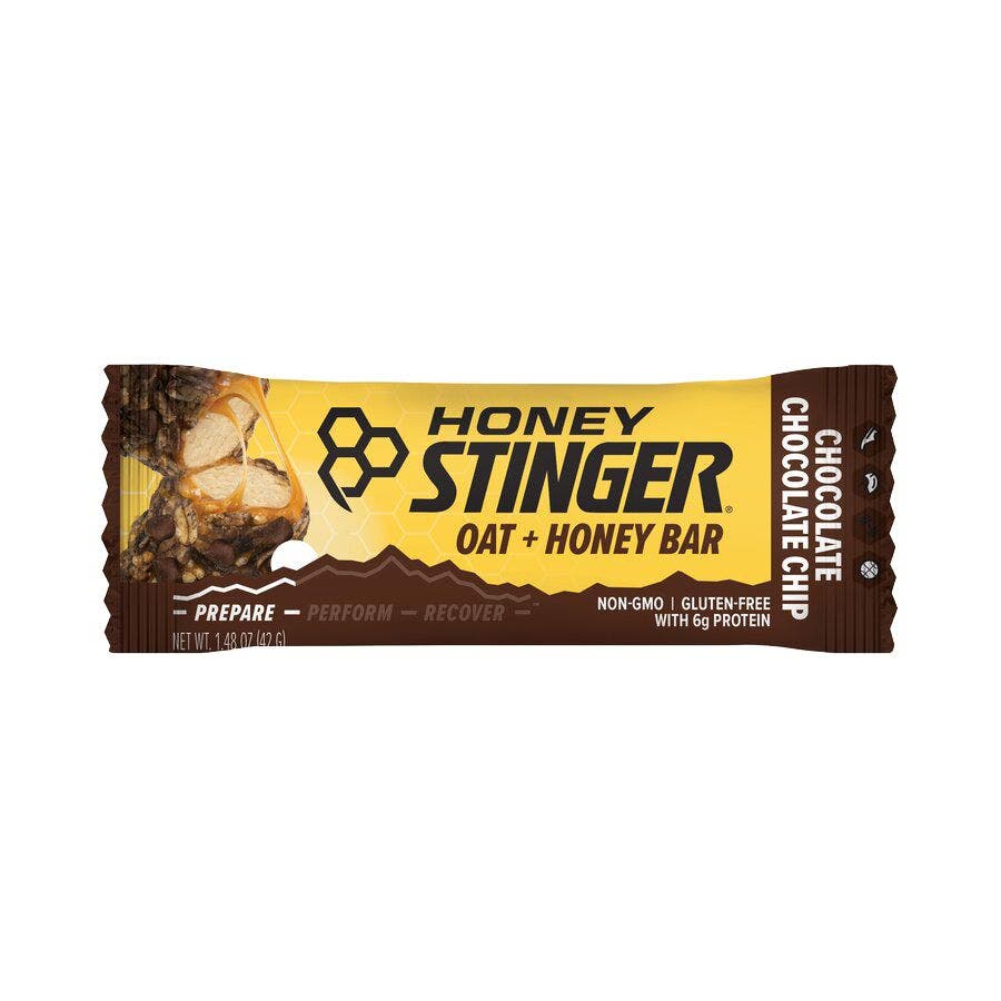 honey stinger chocolate chocolate chip oat and honey bars 1.48oz front 240567.jpg