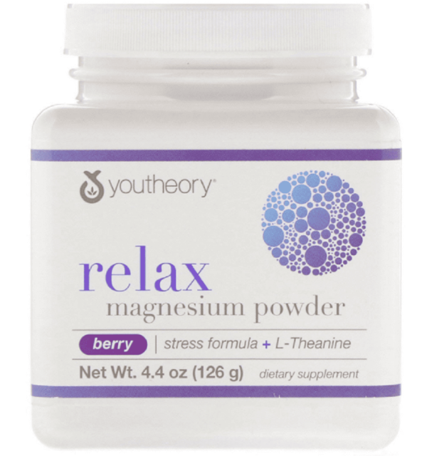 youtheory relax magnesium powder berry flavor 4.4 oz