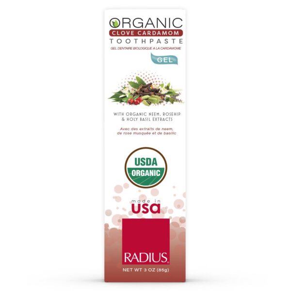 radius clove cardamom organic toothpaste 3 oz.
