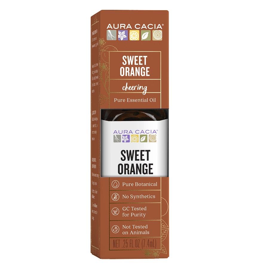 Aura Cacia Sweet Orange Essential Oil, Boxed 0.25 Fl. Oz.