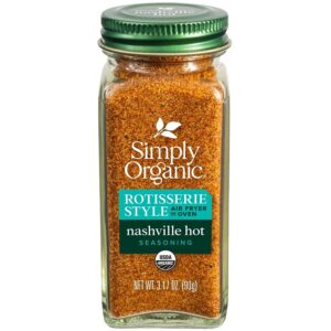 Simply Organic Nashville Hot Rotisserie Style Seasoning 3.17 oz.