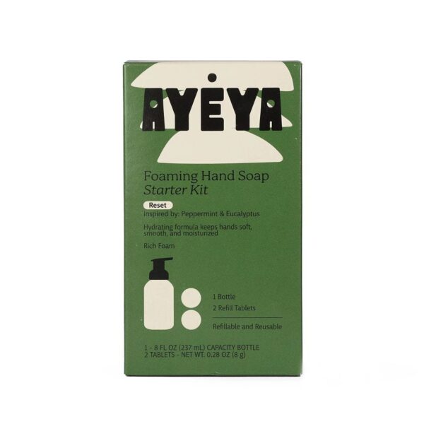 Ayeya Peppermint + Eucalyptus Reset Foaming Hand Soap Starter Kit