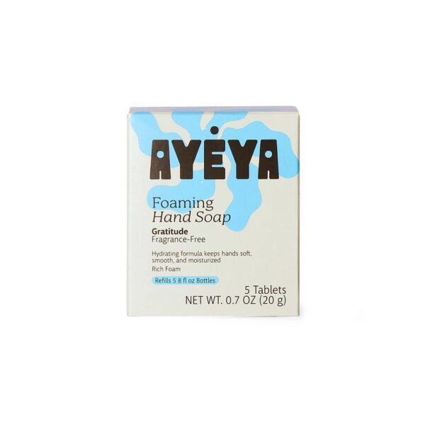 Ayeya Fragrance-Free Gratitude Foaming Hand Soap Refill Tablets 5 count