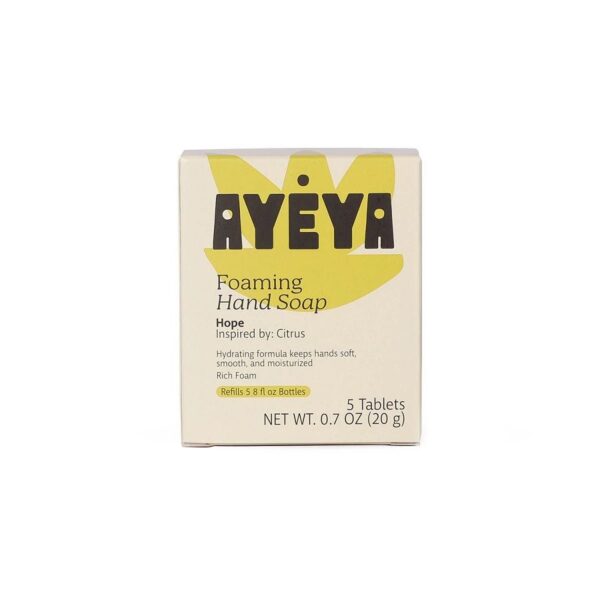 Ayeya Citrus Hope Foaming Hand Soap Refill Tablets 5 count
