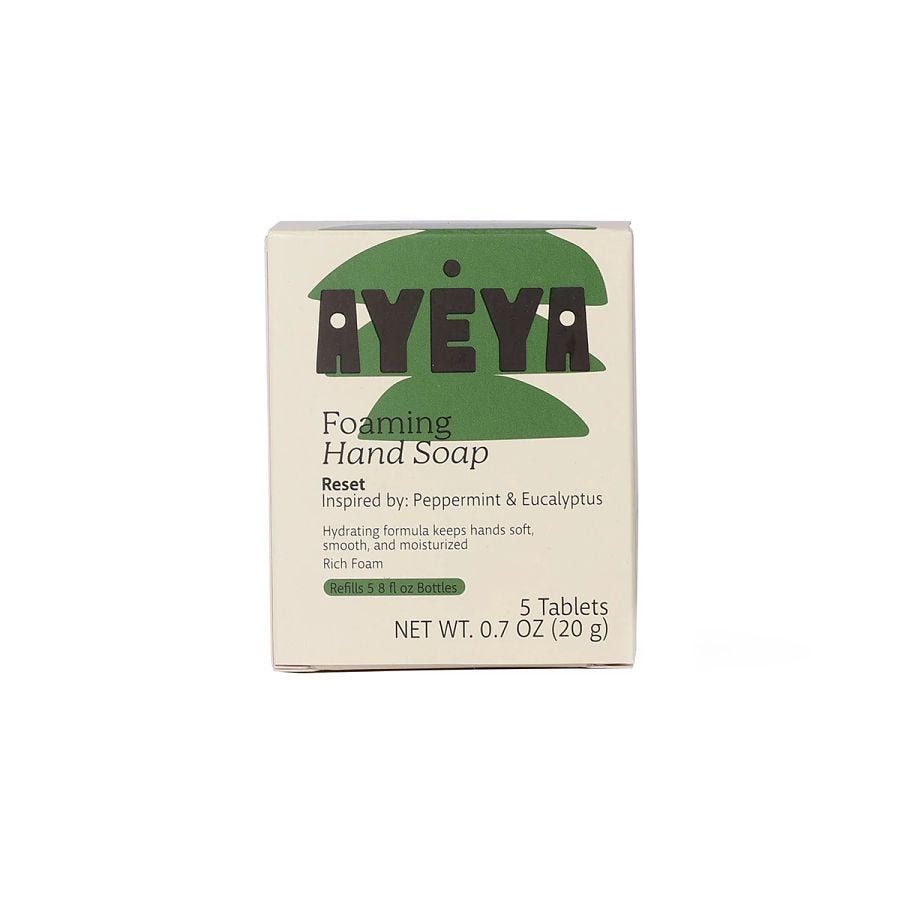 Ayeya Peppermint + Eucalyptus Reset Foaming Hand Soap Refill Tablets 5 count
