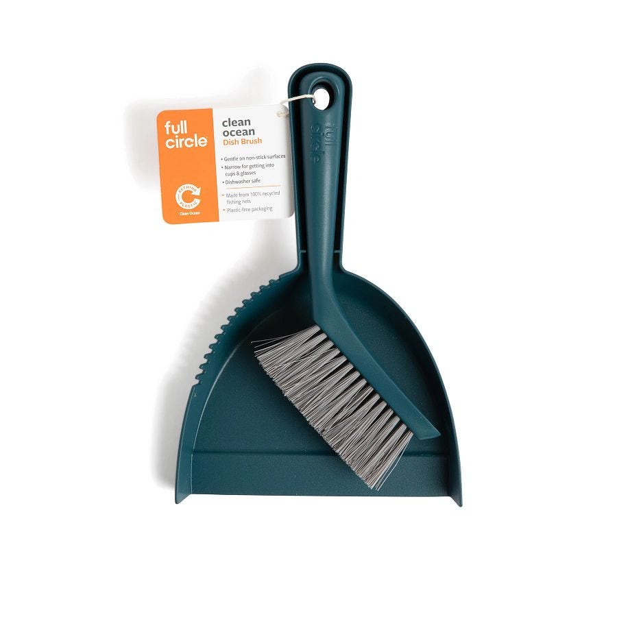 Full Circle Teal Clean Ocean Mini Dustpan Set