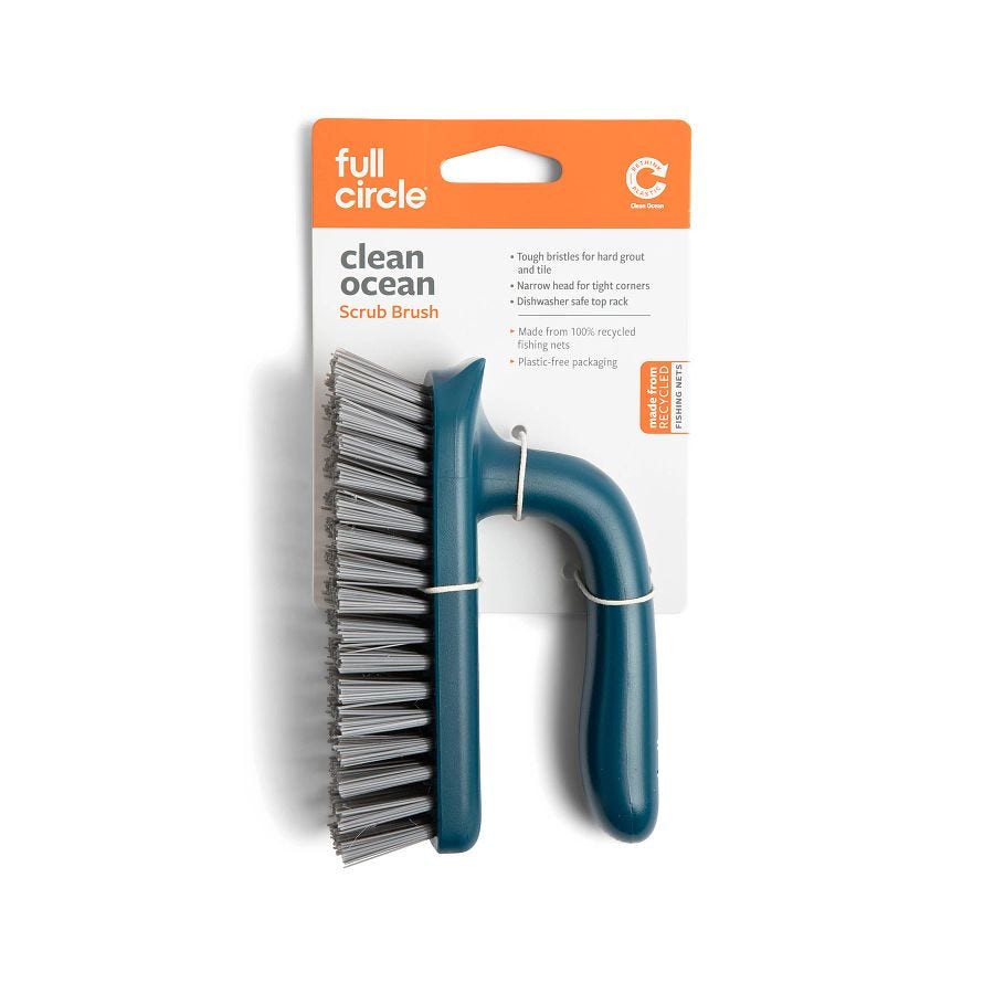 Full Circle Teal Clean Ocean Scrub Brush