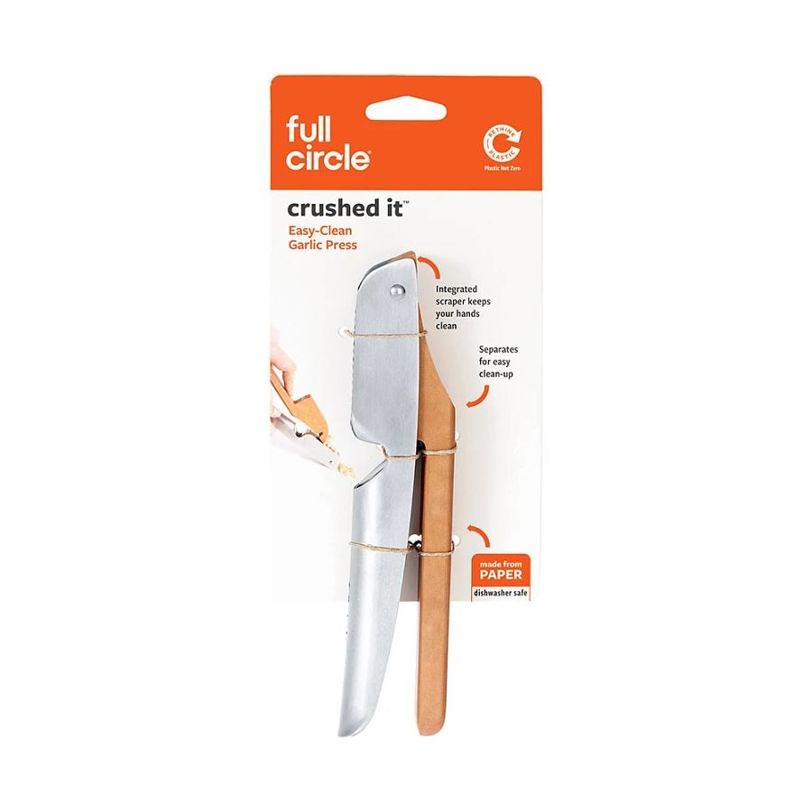 Full Circle Crushed It Easy-Clean Garlic Press