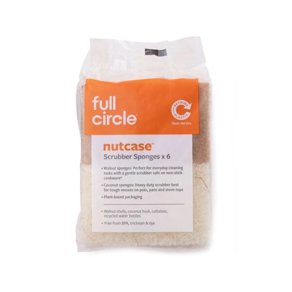 Full Circle Nutcase Mixed Scrubber Sponges 6 count