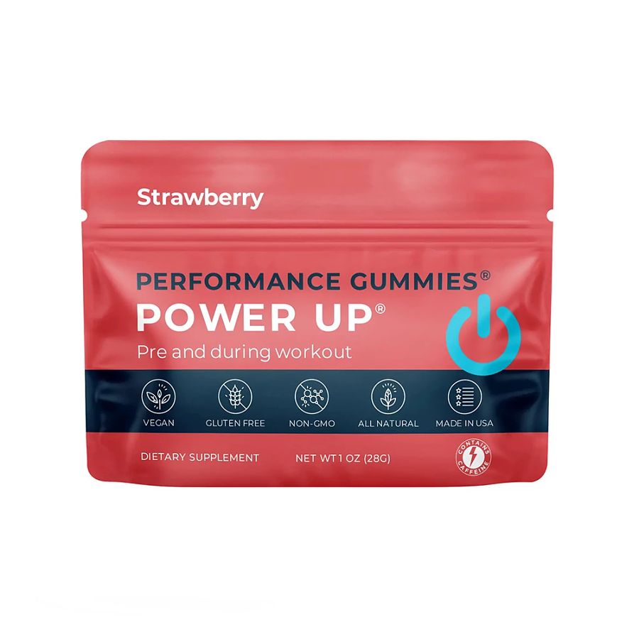 Seattle Gummy Company Power Up Pre-Workout Strawberry Gummies 4 count