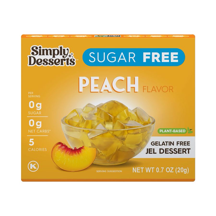 Simply Desserts Peach Plant-Based Jel Desserts 0.7 oz. box