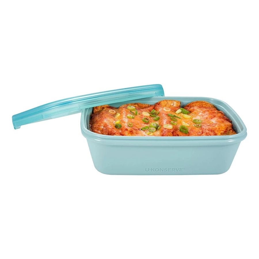 U-Konserve Silicone Rectangle Seafoam BounceBox 48 oz.
