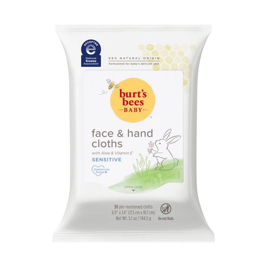 Burt's Bees Sensitive Baby Face & Hand Cloths 30 count