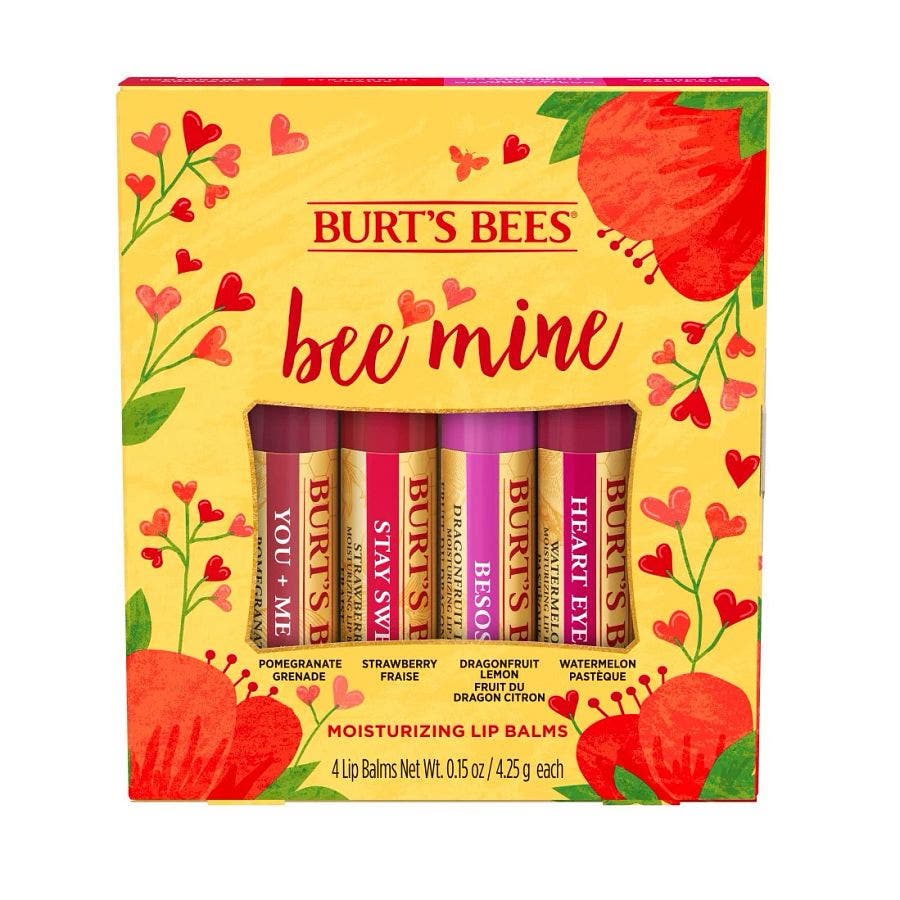 Burt's Bees Bee Mine Lip Balms 4 (0.15 oz.) tubes in blister box