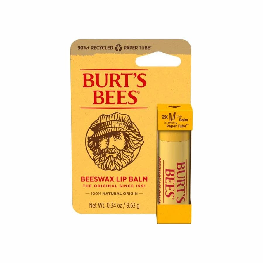 Burt's Bees Original Beeswax Paper Tube Lip Balm 0.34 oz. blister box