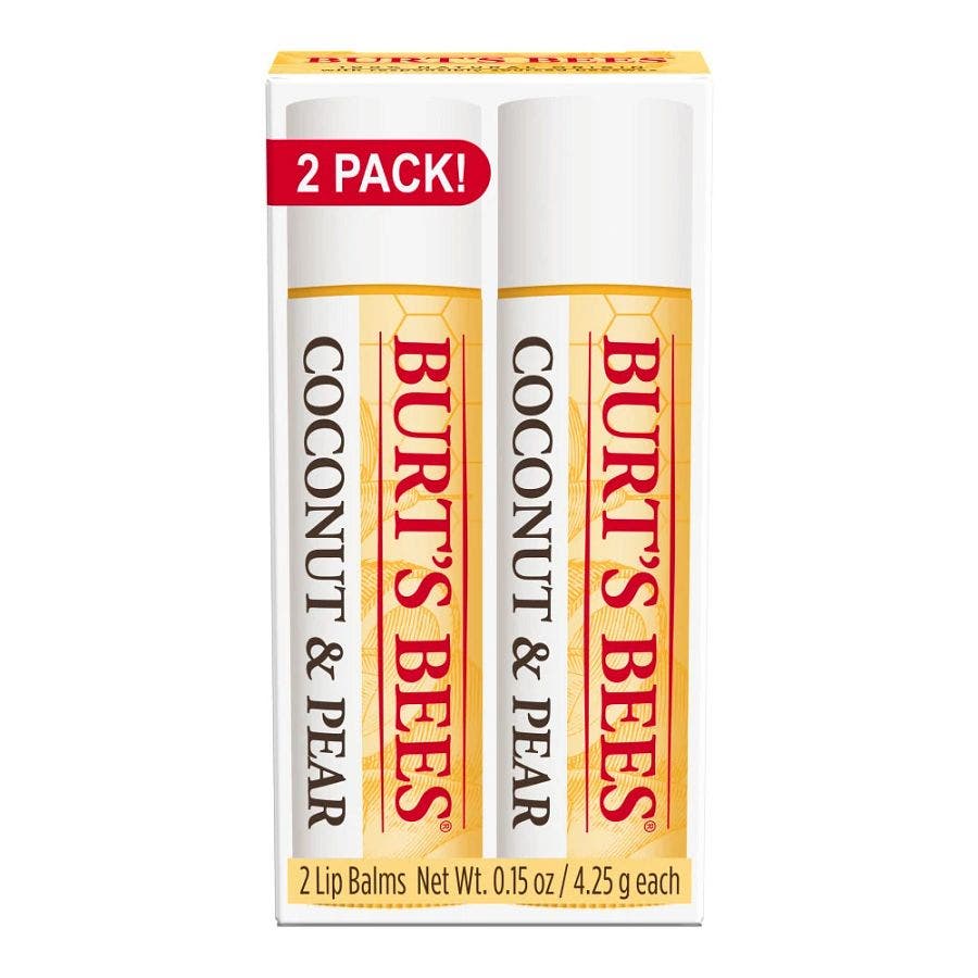 Burt's Bees Coconut & Pear Lip Balm 2 (0.15 oz.) tubes in blister box