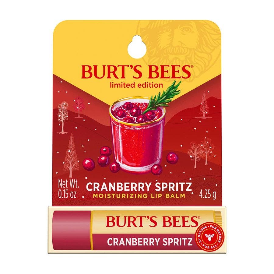 Burt's Bees Holiday Cranberry Spritz Lip Balm 0.15 oz. blister box