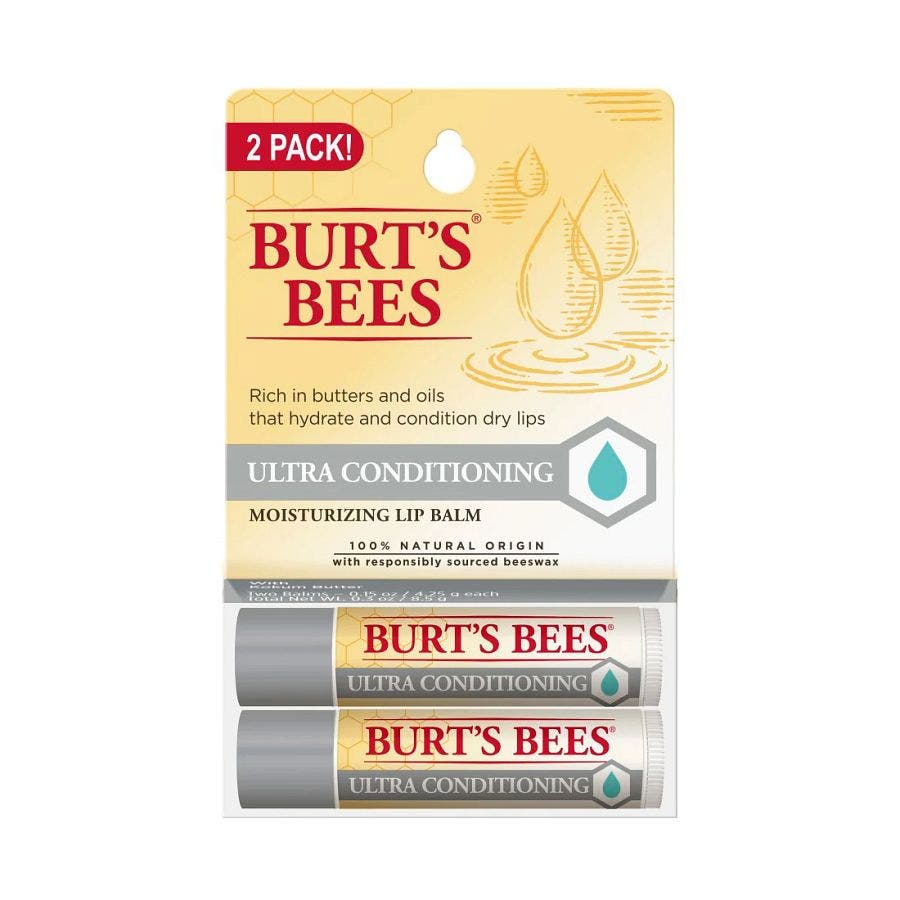 Burt's Bees Ultra Conditioning Lip Balm 2 (0.15 oz.) tubes in blister box
