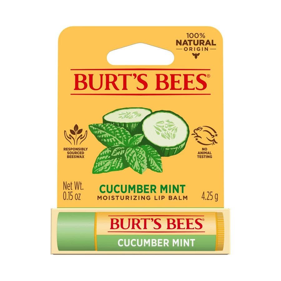 Burt's Bees Cucumber Mint Lip Balm 0.15 oz. blister box