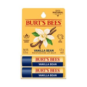 Burt's Bees Vanilla Bean Lip Balm 2 (0.15 oz.) tubes in blister box