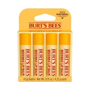 Burt's Bees Beeswax Lip Balm 4 (0.15 oz.) tubes in blister box