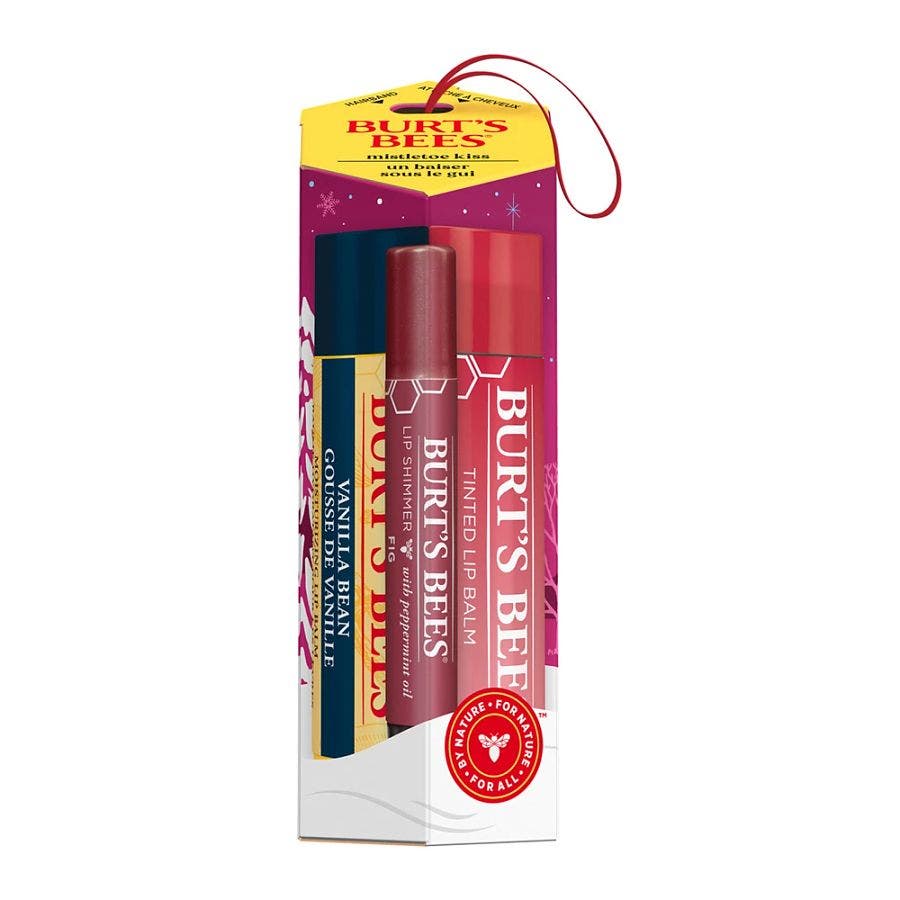 Burt's Bees Holiday Mistletoe Kiss Red Collection Gift Set