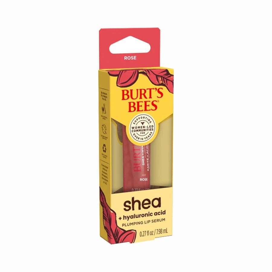 Burt's Bees Rose Shea Hyaluronic Acid Lip Plumping Serum 0.27 fl. oz.