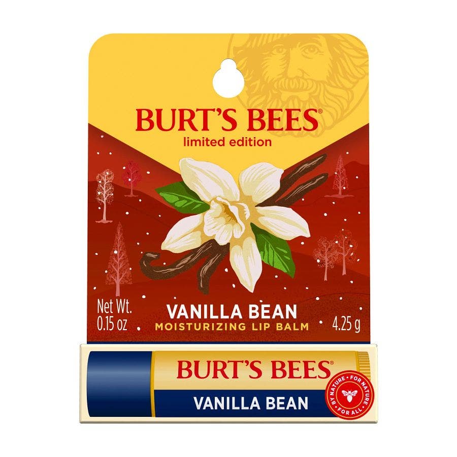 Burt's Bees Holiday Vanilla Bean Lip Balm 0.15 oz. blister box