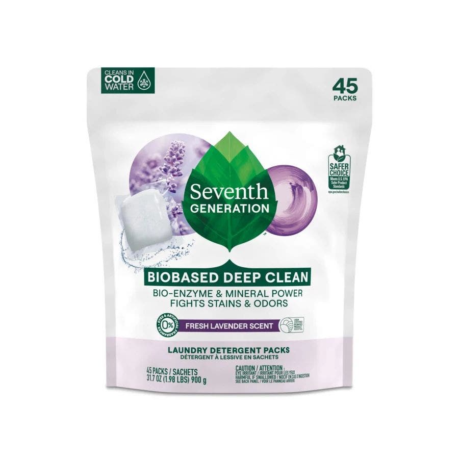 Seventh Generation Lavender Laundry Detergent Packs 45 count