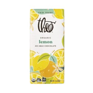Theo Chocolate Spring Lemon Milk Chocolate Bar 3 oz.