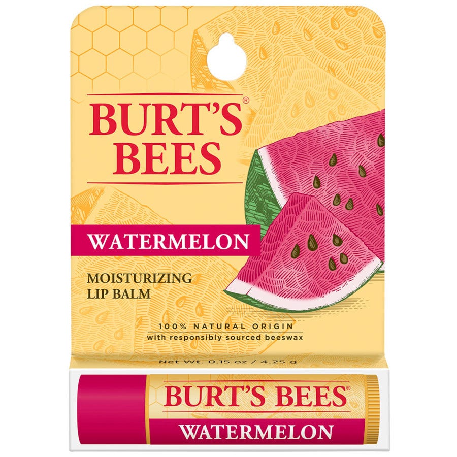 Burt's Bees Watermelon Lip Balm 0.15 oz. tube in blister box