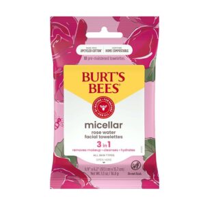 Burt's Bees Micellar Rose 3-in-1 Facial Towelettes 10 count