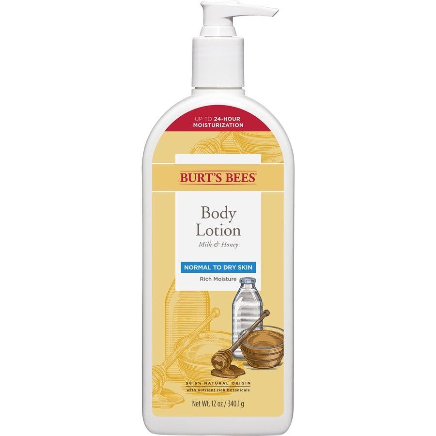 Burt's Bees Naturally Nourishing Milk & Honey Body Lotion 12 oz. pump bottle