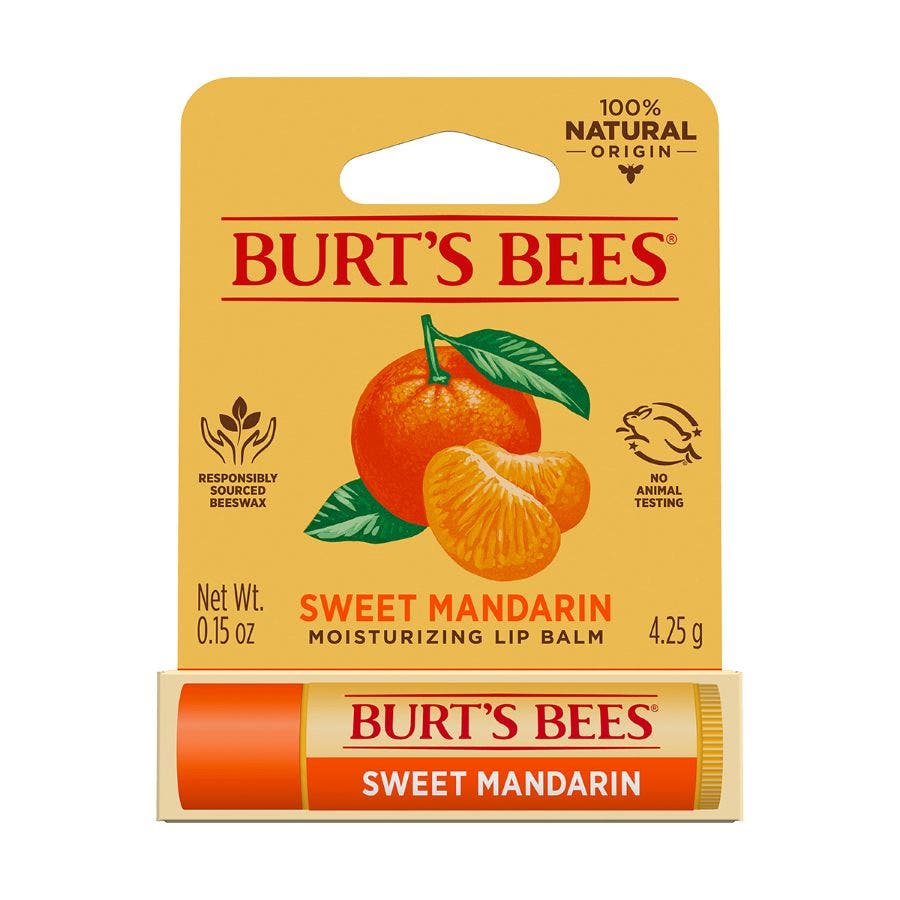 Burt's Bees Sweet Mandarin Lip Balm 0.15 oz. blister box