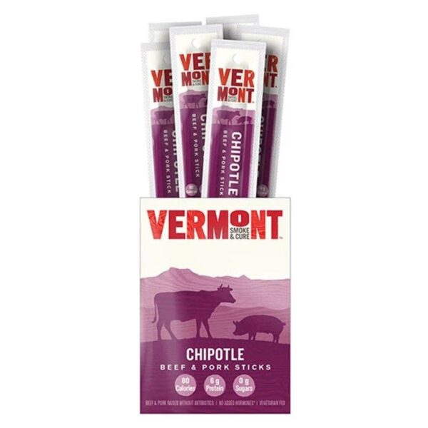 Vermont Smoke & Cure Chipotle Beef & Pork Sticks 24 (1 oz.) sticks per box