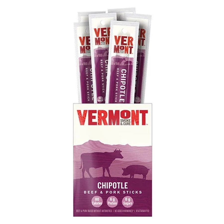 Vermont Smoke & Cure Chipotle Beef & Pork Sticks 24 (1 oz.) sticks per box