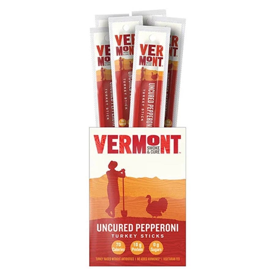 Vermont Smoke & Cure Uncured Pepperoni Turkey Sticks 24 (1 oz.) sticks per box