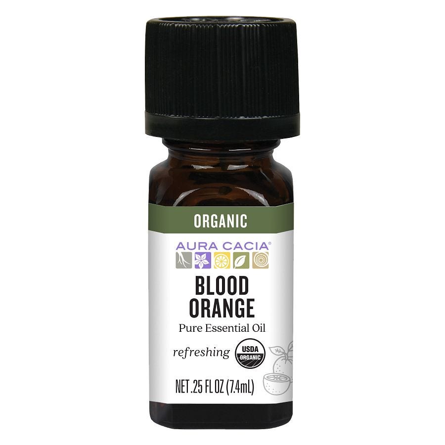 Aura Cacia Organic Blood Orange Essential Oil, 0.25 oz.