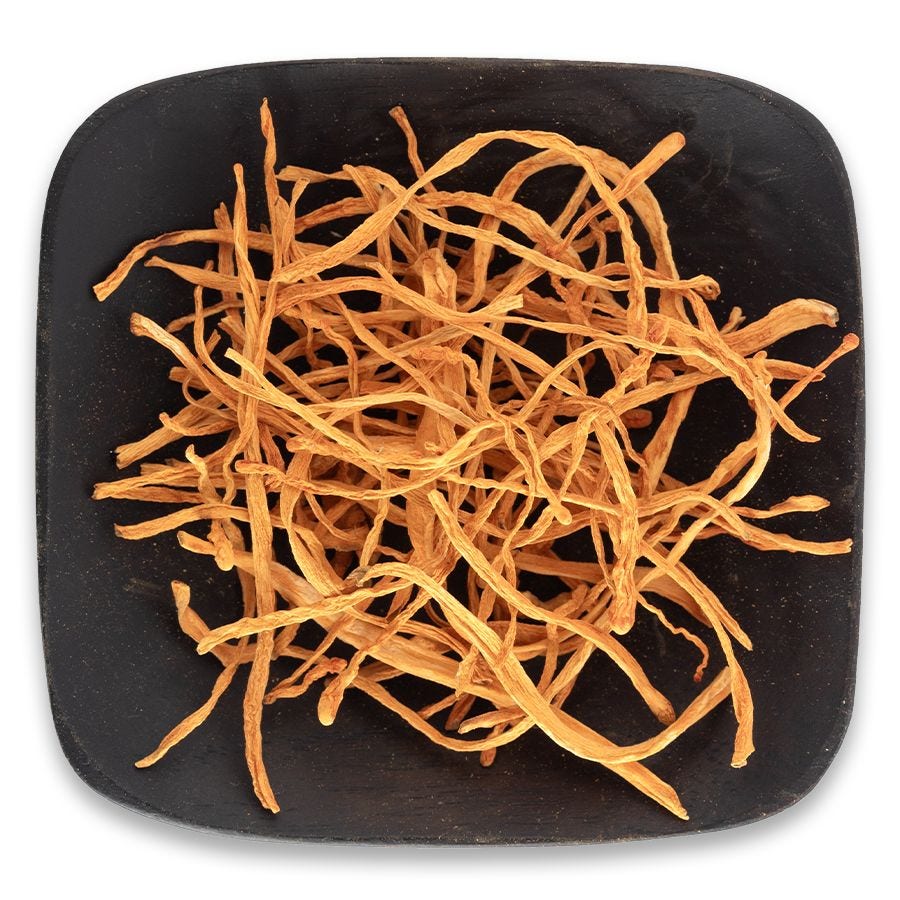 Frontier Co-op Cordyceps Mushrooms, Dried Whole, Organic 1/4 lb.