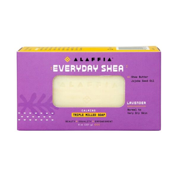 Alaffia Lavender Everyday Shea Bar Soap 8 oz.