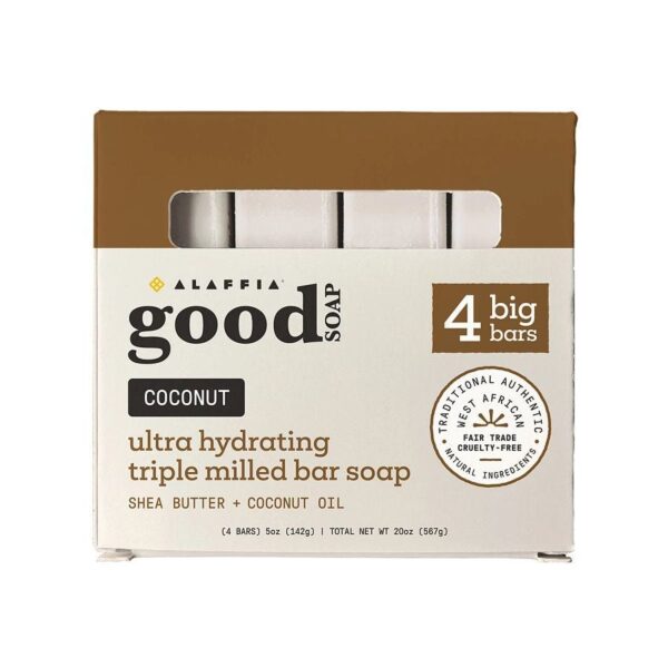 Alaffia Coconut Good Soap Bar Soap 4 (5 oz.) pack