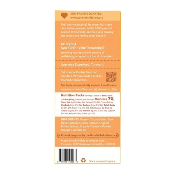 Elements Truffles 70% Dark Chocolate Orange Crunch 1.8 oz. - Image 2