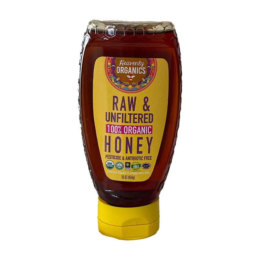 Heavenly Organics Organic Raw and Unfiltered Honey 16 oz. squeeze bottle