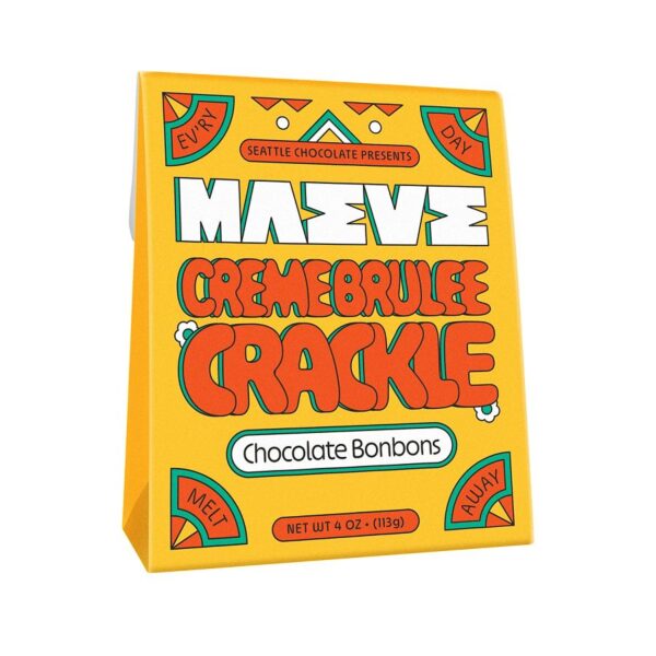 Maeve by Seattle Chocolate Creme Brulee Dark Chocolate Bonbons 4 oz.