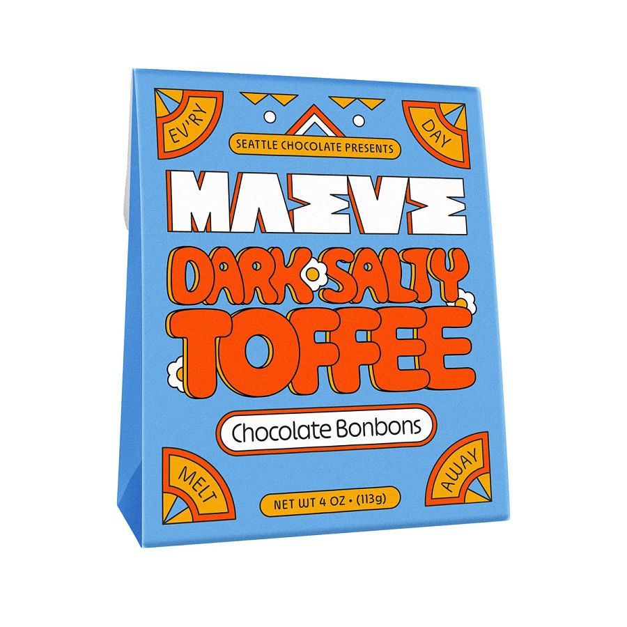 Maeve by Seattle Chocolate Dark & Salty Toffee Dark Chocolate Bonbons 4 oz.