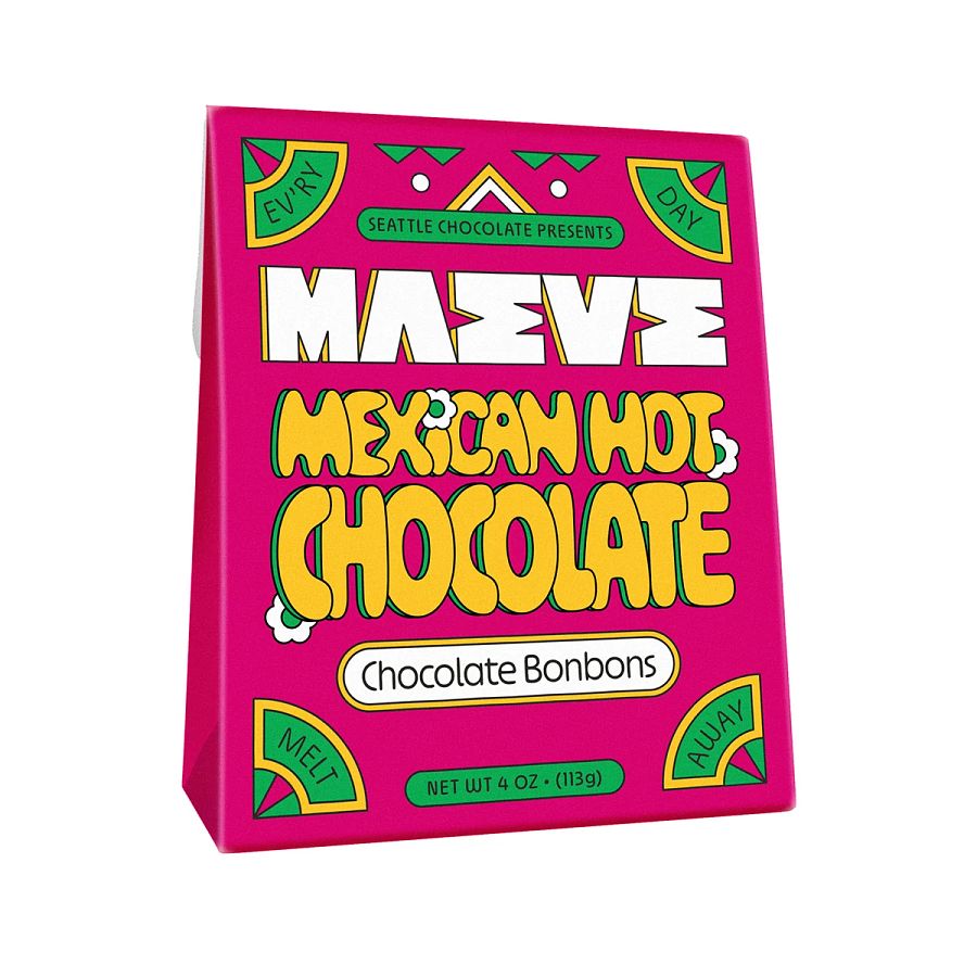 Maeve by Seattle Chocolate Mexican Hot Chocolate Dark Chocolate Bonbons 4 oz.