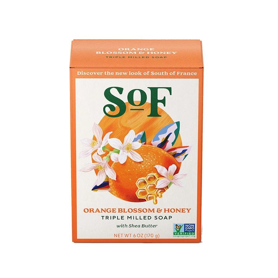 SoF Body Care Orange Blossom Honey Bar Soap 6 oz.