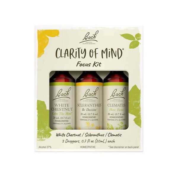 Bach Flower Remedies Clarity of Mind Focus Flower Essence Kit