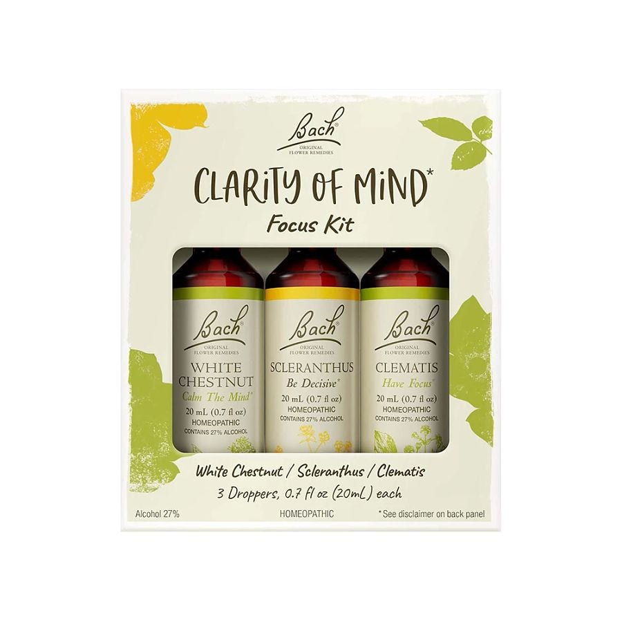 Bach Flower Remedies Clarity of Mind Focus Flower Essence Kit
